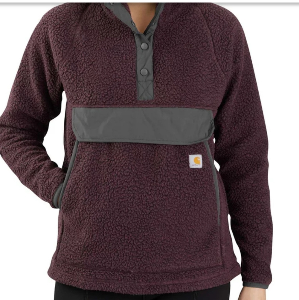 CARHARTT RELAXED FIT FLEECE SNAP FRONT PULLOVER